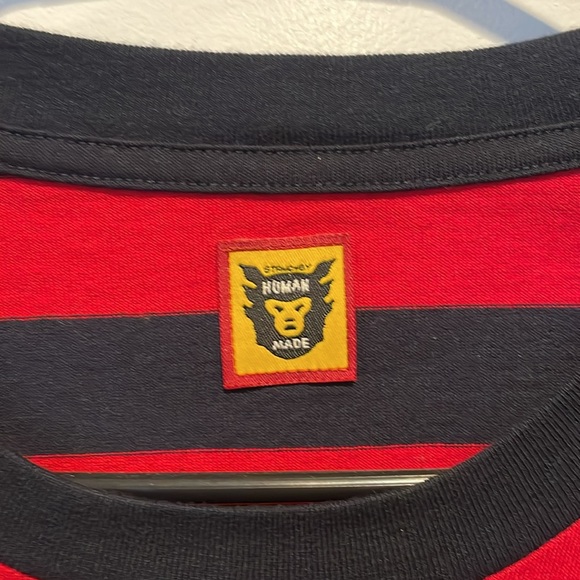 Human Made Pocket Heart Striped Tee - Picture 3 of 6